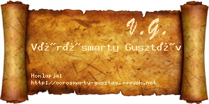 Vörösmarty Gusztáv névjegykártya