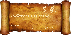 Vörösmarty Gusztáv névjegykártya