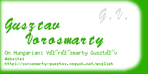gusztav vorosmarty business card