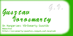 gusztav vorosmarty business card